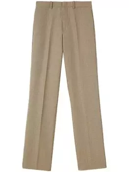 Jil Sander прямые брюки в клетку, нейтральный цвет