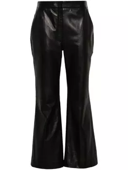 Jil Sander прямые кожаные брюки, черный