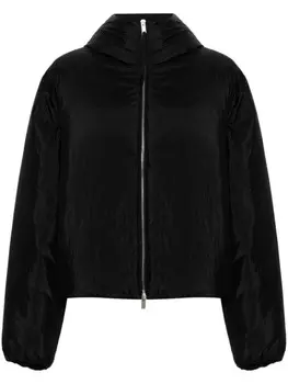 Jil Sander пуховик с капюшоном, черный