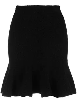 Jil Sander расклешенная юбка миди с завышенной талией, черный