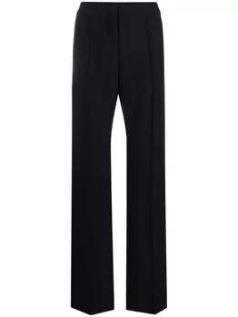 Jil Sander расклешенные брюки с завышенной талией, черный