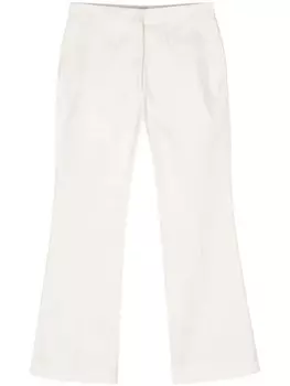 Jil Sander расклешенные брюки средней посадки, белый