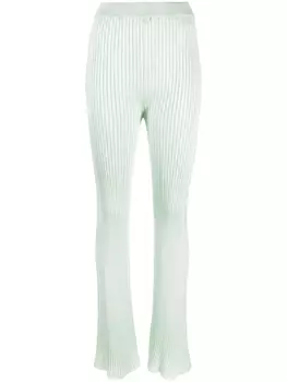 Jil Sander расклешенные брюки, зеленый