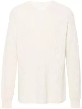 Jil Sander ребристый свитер, белый