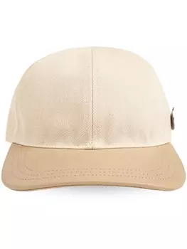 Jil Sander регулируемая хлопковая шапочка, нейтральный цвет