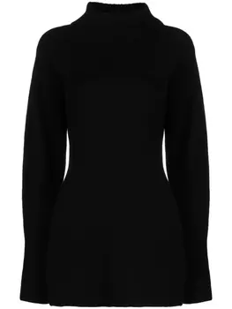Jil Sander roll-neck wool jumper, черный