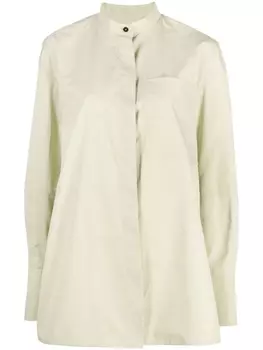 Jil Sander рубашка без воротника, белый