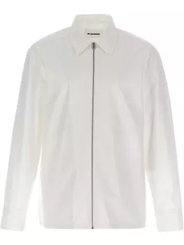 Jil Sander рубашка на молнии, белый