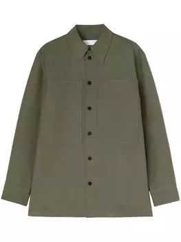 Jil Sander рубашка на пуговицах, зеленый