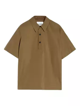 Jil Sander рубашка поло из тафты, зеленый