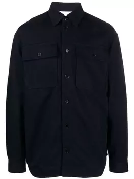 Jil Sander рубашка с классическим воротником, синий
