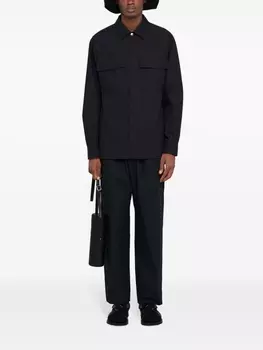 Jil Sander рубашка с логотипом, синий