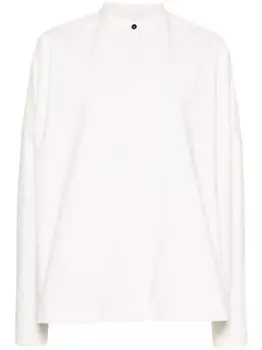 Jil Sander рубашка с воротником-стойкой, нейтральный цвет