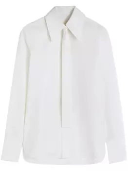 Jil Sander рубашка с завязками, белый