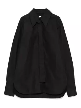 Jil Sander рубашка с завязками, черный