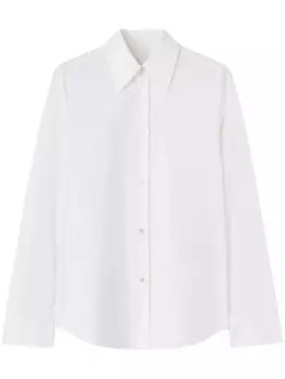 Jil Sander рубашка строгого кроя с длинными рукавами, белый