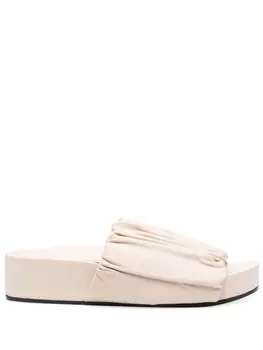 Jil Sander сандалии на платформе, нейтральный цвет