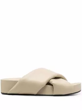 Jil Sander сандалии с открытым носком, нейтральный цвет