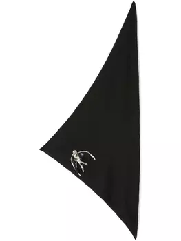 Jil Sander шарф из вирджинской шерсти с пайетками, черный