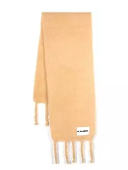 Jil Sander шарф крупной вязки, нейтральный цвет