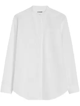 Jil Sander шелковая рубашка Tuesday, белый
