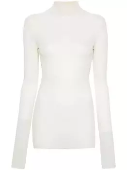 Jil Sander шелковый топ, нейтральный цвет