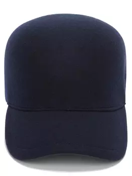 Jil Sander шерстяная кепка с вышитым логотипом, синий