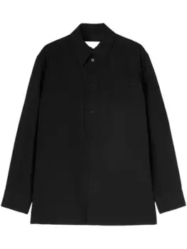 Jil Sander шерстяная рубашка, черный