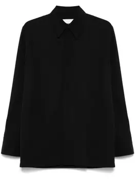 Jil Sander шерстяная рубашка, черный