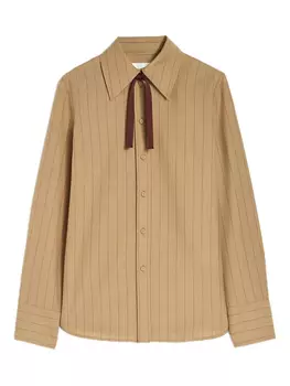 Jil Sander шерстяная рубашка, коричневый