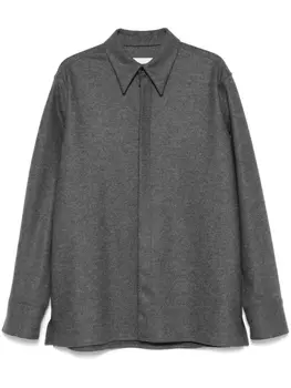 Jil Sander шерстяная рубашка, серый