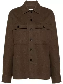 Jil Sander шерстяная рубашка, зеленый