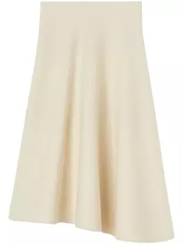 Jil Sander шерстяная юбка А-силуэта, белый