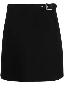 Jil Sander шерстяная юбка А-силуэта, черный