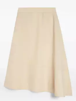 Jil Sander шерстяная юбка асимметричного кроя, нейтральный