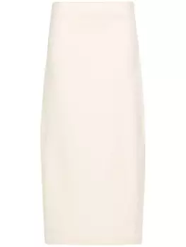 Jil Sander шерстяная юбка с асимметричным подолом, нейтральный цвет