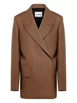 Jil Sander шерстяной пиджак, коричневый