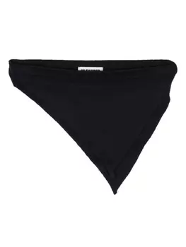 Jil Sander шерстяной платок тонкой вязки, синий