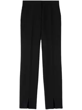 Jil Sander шерстяные брюки с завышенной талией, черный