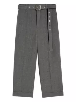 Jil Sander шерстяные брюки, серый
