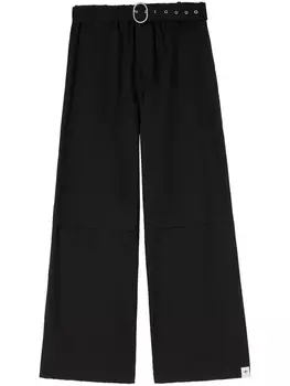 Jil Sander широкие брюки с поясом, черный