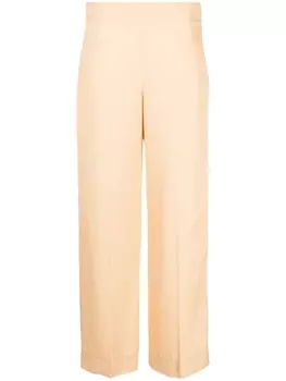 Jil Sander широкие брюки с завышенной талией, нейтральный цвет