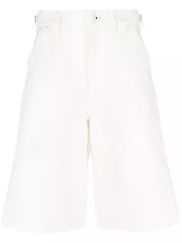 Jil Sander шорты-бермуды с завышенной талией, белый