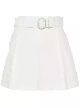 Jil Sander шорты с поясом и складками, белый