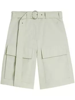 Jil Sander шорты с поясом, зеленый