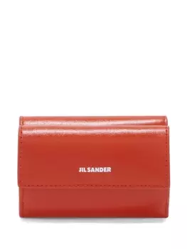 Jil Sander складной мини-кожаный кошелек, красный