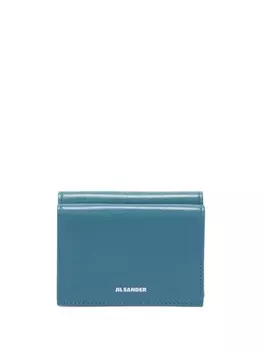 Jil Sander складной мини-кожаный кошелек, синий