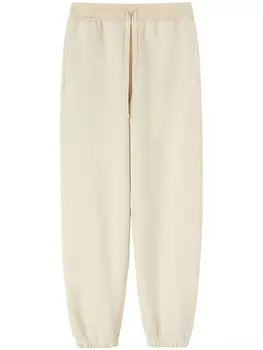 Jil Sander спортивные брюки из джерси с кулиской, нейтральный цвет