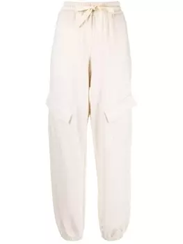 Jil Sander спортивные брюки с кулиской, нейтральный цвет