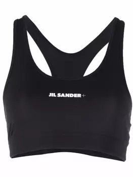 Jil Sander спортивный бюстгальтер с логотипом, черный